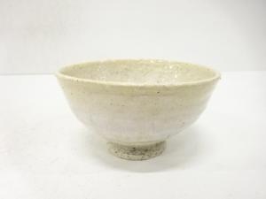 作家物　白釉　茶碗(保護箱付)